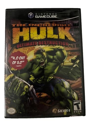 The Incredible Hulk Ultimate Destruction Nintend GameCube CIB Black Label