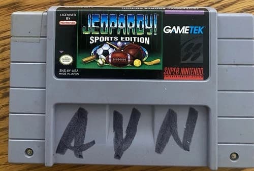 Jeopardy Sports Edition (SNES Super Nintendo Entertainment System, 1993) Tested