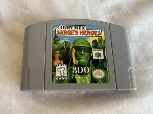 Army Men Sarge's Heroes Nintendo 64 N64 Game - Authentic Cartridge Only Tested