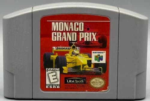 Monaco Grand Prix Nintendo 64 N64 Game Cartridge Only Authentic Ubisoft