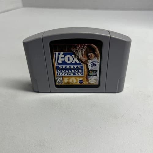 FOX Sports College Hoops '99 N64 Nintendo 64 Authentic Tested and Works