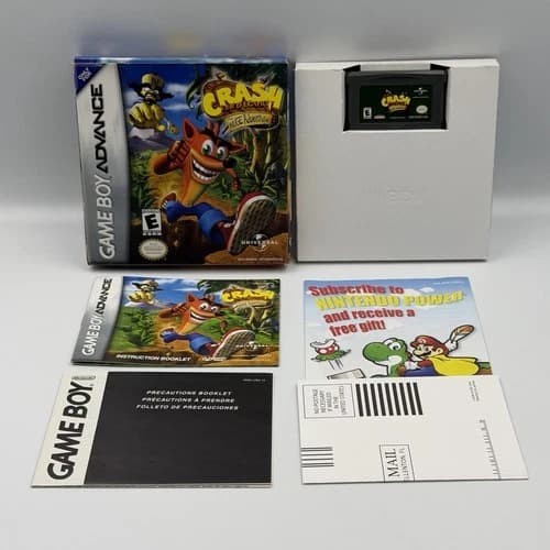 Crash Bandicoot The Huge Adventure (Gameboy Advance) GBA CIB Tested