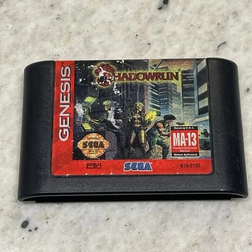 Shadowrun - Authentic & Tested Working - Sega Genesis Cartridge Only
