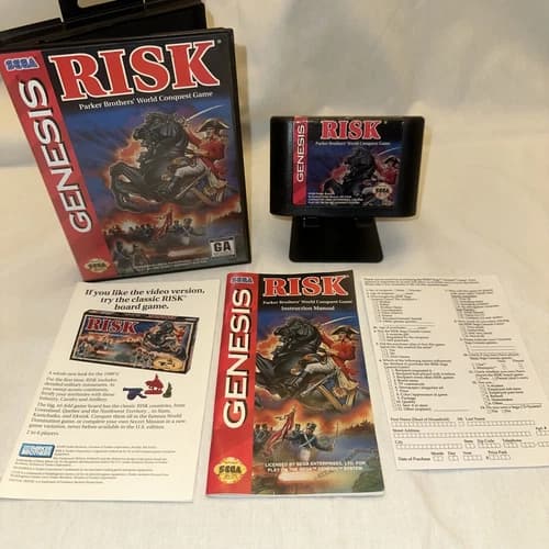 Risk Sega Genesis, 1994 CIB COMPLETE Video Game Tested WORKS MANUAL CIB