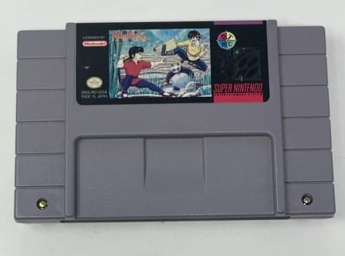 Ranma 1/2: Hard Battle (SNES, 1994) Authentic, Tested Working Cart Only