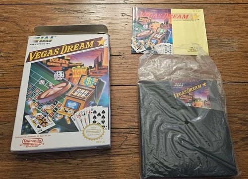 NES Nintendo VEGAS DREAM w/sleeve and manual in box.