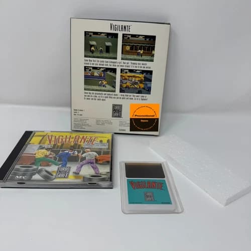 Vigilante Turbografx 16 Not for Resale Complete Big Box Promotional Copy: CIB