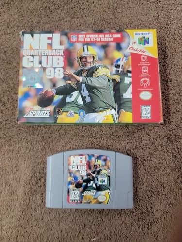 Nfl Quarterback Club 98 (Nintendo 64 N64) Complete in Box FAIR Shape