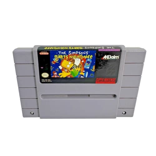 The Simpsons Bart's Nightmare (Super Nintendo SNES, 1992) Cartridge Only