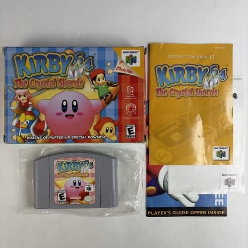 Kirby 64: The Crystal Shards (Nintendo 64, 2000) Box Manual Complete CIB N64