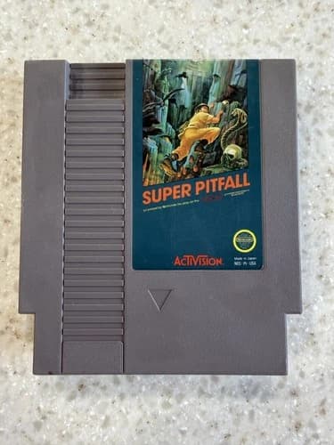 SUPER PITFALL GAME ORIGINAL Nintendo System GAME 1985 NES HQ