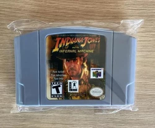 Indiana Jones and the Infernal Machine Nintendo 64 N64 2000 Rare Retro Game
