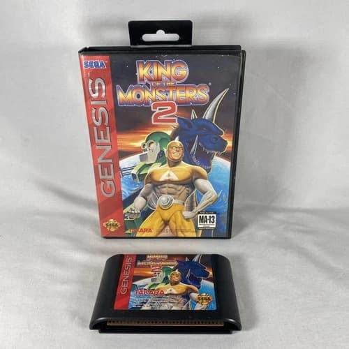 King of the Monsters 2 (Sega Genesis, 1994) Tested Working Authentic