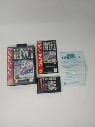 Tecmo Super Bowl II 2: Special Edition (Sega Genesis, 1994) Complete CIB Tested