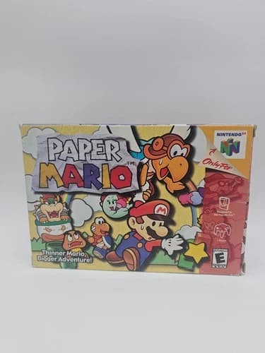 Paper Mario (Nintendo 64, 2001) N64 - Authentic - Complete CIB - TESTED !