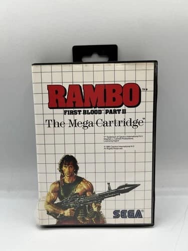 Rambo First Blood Part II Sega Master System Complete CIB