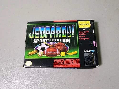 Jeopardy Sports Edition for Super Nintendo (SNES) CIB Complete Tested