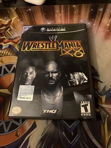 WWE WrestleMania X8 (Nintendo GameCube 2002) Complete CIB W/ Manual Tested