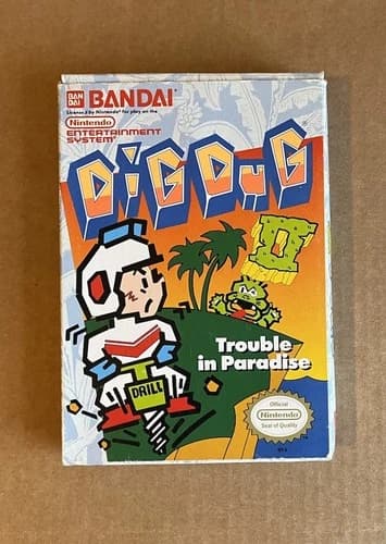 Dig Dug II (2): Trouble in Paradise (Nintendo NES 1989) CIB Complete Tested