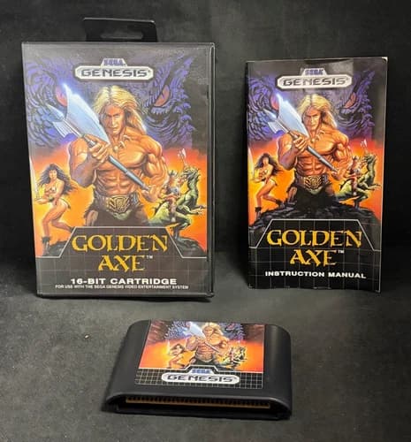 Golden Axe (SEGA Genesis) Complete CIB Tested
