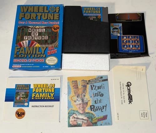 Wheel of Fortune: Family Edition NES Nintendo Complete CIB