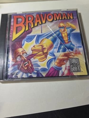 Bravoman TurboGrafx-16 Game ~ Complete w/Manual Rare Preowned Cracked Case