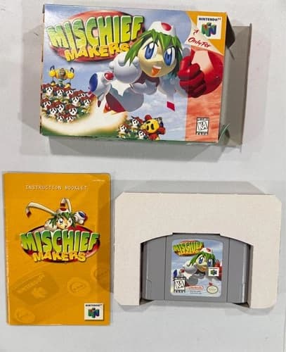 Mischief Makers - Nintendo 64 - N64 - Includes Box and manual, and tray