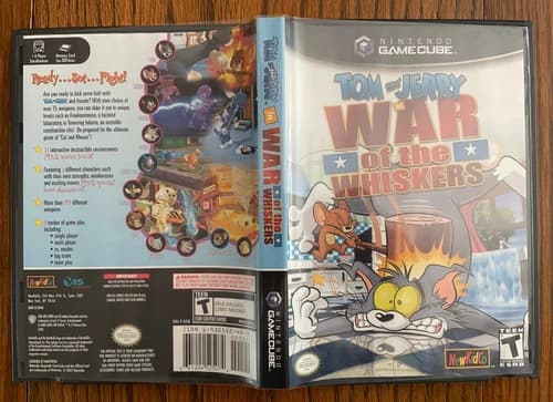 NINTENDO GAMECUBE GAME TOM & JERRY WAR OF THE WHISKERS w DIRECTIONS - COMPLETE
