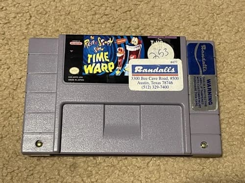 The Ren and Stimpy Show: Time Warp (Super Nintendo SNES) Game Only, tested/works
