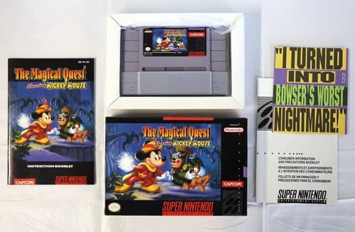 The Magical Quest Starring Mickey Mouse (Super Nintendo SNES) - CIB 🌟 1992