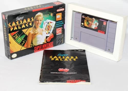 Super Caesars Palace SNES Super Nintendo Complete CIB Good Condition! Nice!