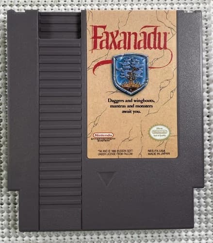Faxanadu Nintendo Entertainment System NES Cartridge 1989