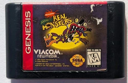 Nickelodeon Aaahh Real Monsters (Sega Genesis) Cartridge Only - Tested & Works