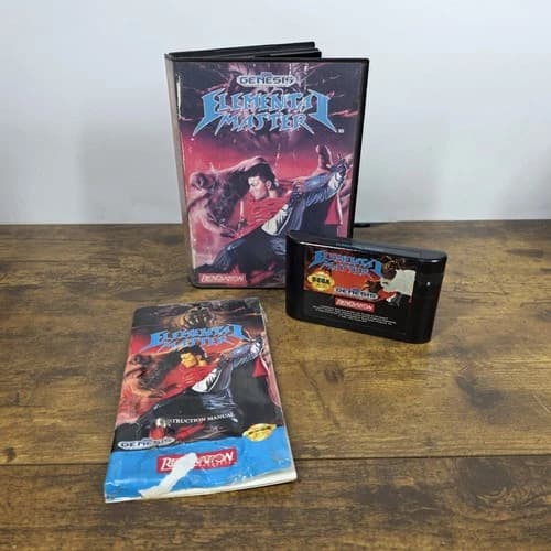 Elemental Master (Sega Genesis, 1993) - Complete in Box CIB w/ Manual - Tested
