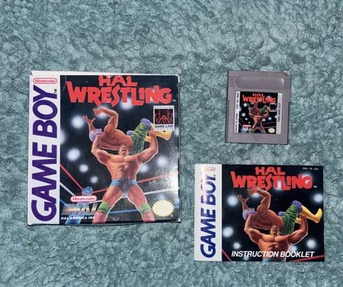 HAL Wrestling Game Boy Nintendo GB Original Box/Manual Included Authentic Tested