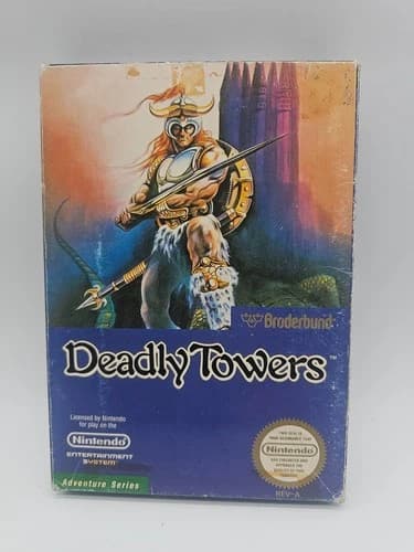 Deadly Towers - NES - With Box And Sleeve CIB Good Condition Tested Works