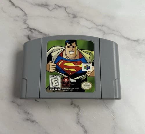 Superman 64 Nintendo 64 N64 Game Cartridge Authentic- Tested & Working