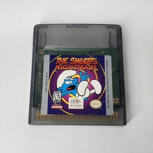 Smurfs' Nightmare (Nintendo Game Boy Color 1998) Authentic -CLEANED & TESTED!!!!