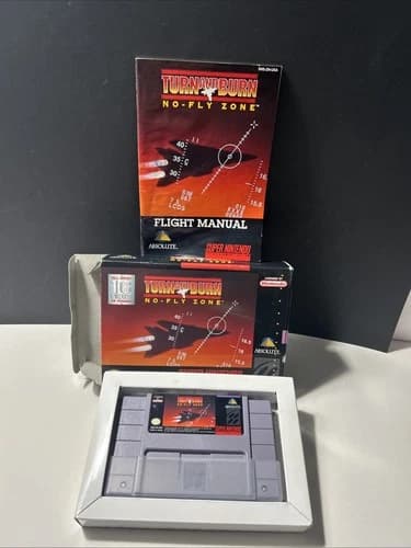 Turn and Burn: No-Fly Zone (Super Nintendo Entertainment System, 1994) Complete