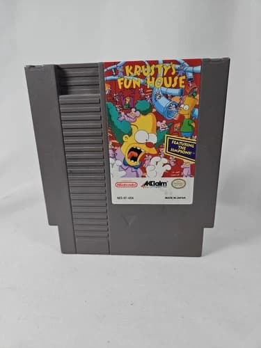 NINTENDO NES VIDEO GAME KRUSTYS FUN HOUSE CARTRIDGE ONLY CART ACCLAIM