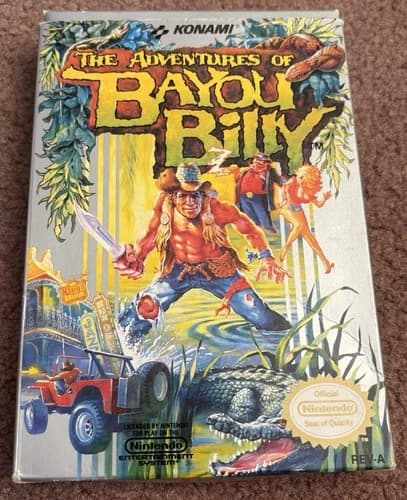 CIB The Adventures of Bayou Billy NES 1989 Konami Complete In Box