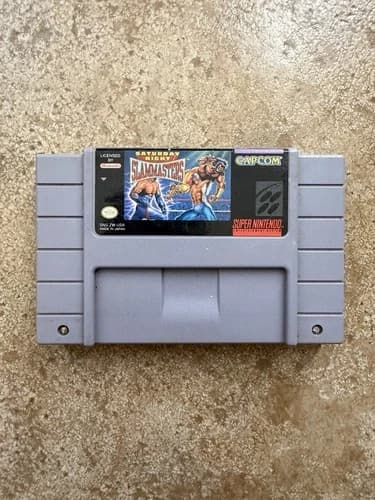 Saturday Night Slam Masters Super Nintendo SNES 1993 Capcom Cartridge Only VTG