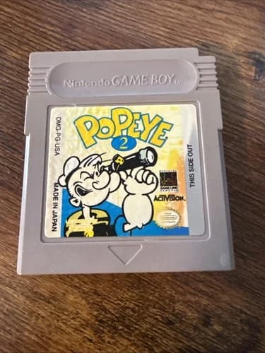 Popeye 2 Gameboy Cartridge Tested And Authentic