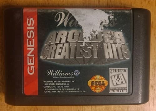 Williams Arcade's Greatest Hits (Sega Genesis, 1996) Cartridge Only