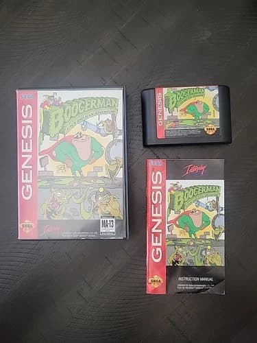Boogerman: A Pick and Flick Adventure Sega Genesis CIB Complete w/ Manual