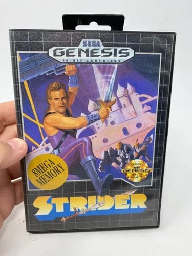 Strider Sega Genesis, 1990 CIB Complete Game Case Manual Inserts