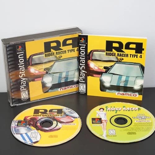 R4: Ridge Racer Type 4 (PS1 PlayStation 1, 1998) Complete! Tested!