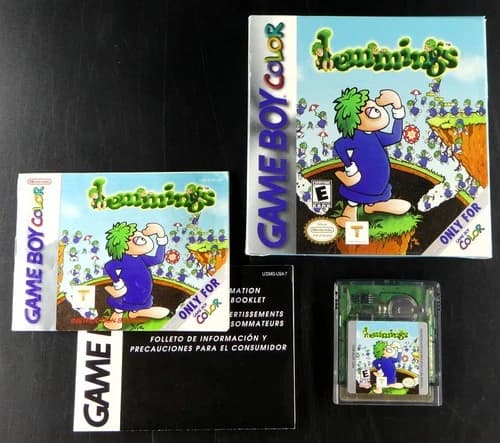 Lemmings (Nintendo Game Boy Color, 2000) CIB