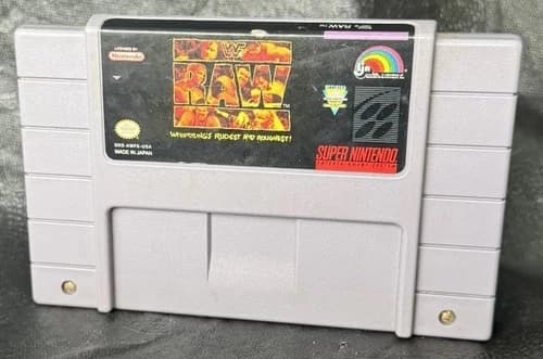 WWF Raw SNES 1992 Cart Only LJN Tested Working Super Nintendo Wrestling Sports
