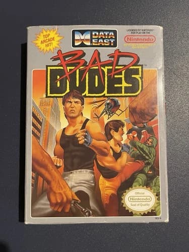 Bad Dudes NES Nintendo - 1-Owner Survivor - CIB w/ Case - Data East Classic